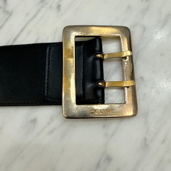 Celine Belt Black and Gold Size 85 - Picture 4 of 16